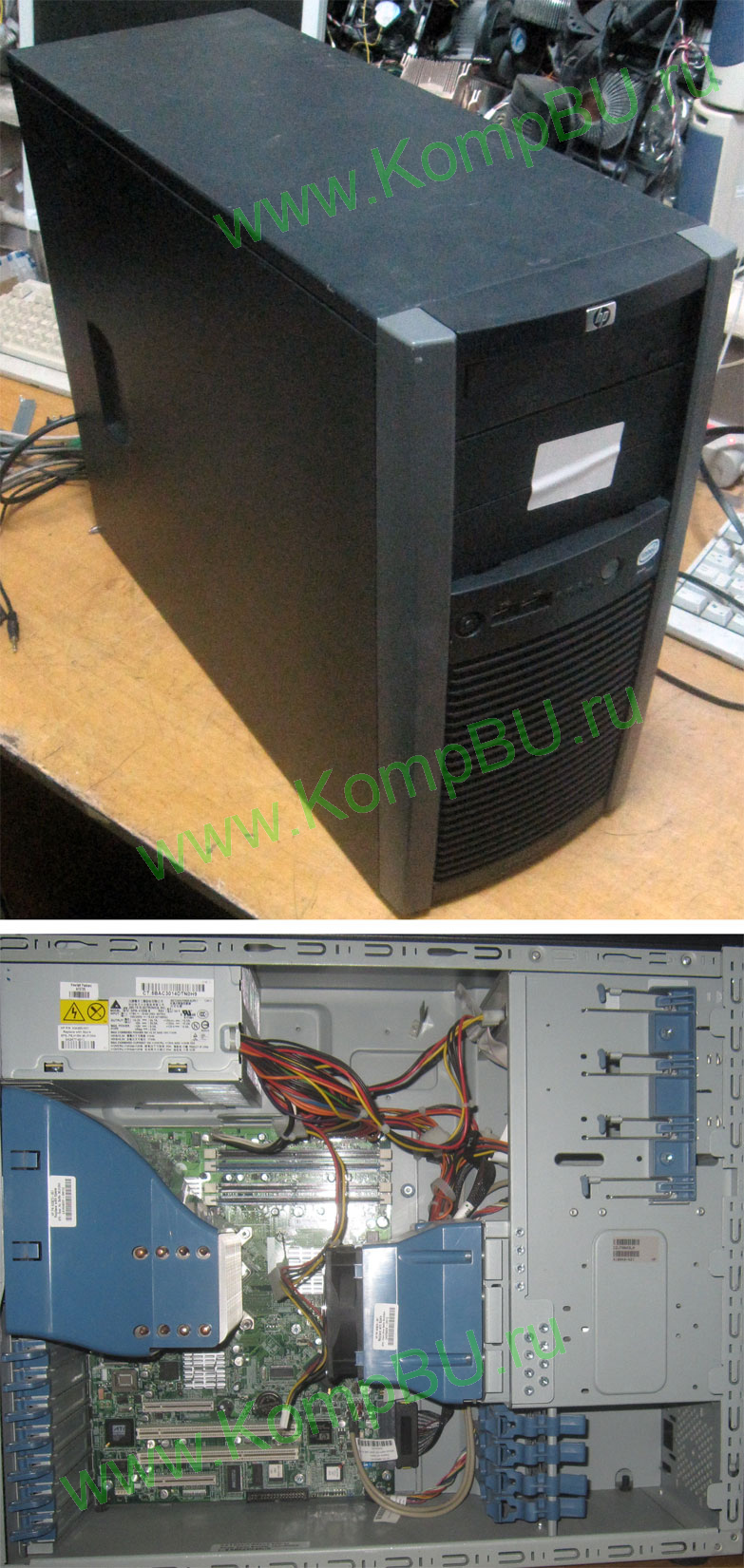 Б/У сервер HP Proliant ML310 G4 418040-421 (Intel XEON 3050 (2x2.13GHz) /1024Mb DDR2 ECC /2x80Gb /CDROM /LAN 1G /410W ATX server case)